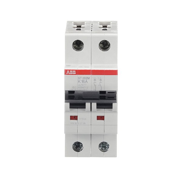 Автоматический выключатель ABB ST202M-K16 2CDS272334R0467, 16 А, 2 полюса, характеристика K, 230 В