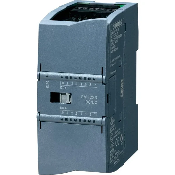 Модуль цифровых входов/выходов Siemens SM 1223 6ES7223-1BH32-0XB0, 8DI/8DO, 24 В DC, транзисторные выходы 0,5 А, для SIMATIC S7-1200