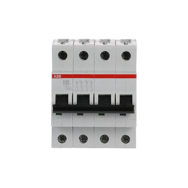 Автоматический выключатель ABB S204-D40 2CDS254001R0401, 40 А, 4 полюса, характеристика D, 400 В