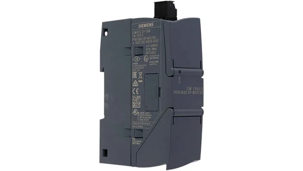 Коммуникационный модуль Siemens CM 1243-5, 6GK7243-5DX30-0XE0, для подключения контроллера SIMATIC S7-1200 к сети PROFIBUS, поддержка PG/OP, S7-коммуникации