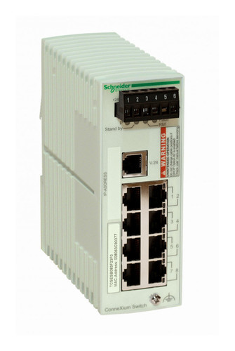 Промышленный коммутатор Schneider Electric ConneXium TCSESB083F23F0, 8 портов RJ45, 10/100 Мбит/с, 9.6–32V DC