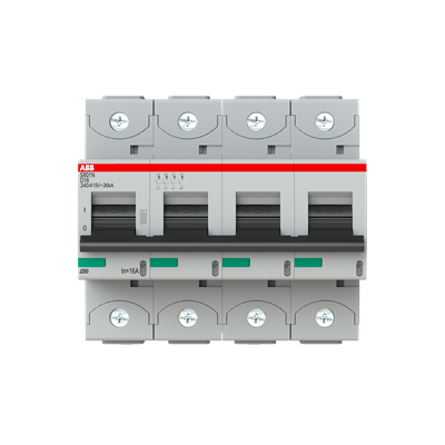 Автоматический выключатель ABB S804N-D16 2CCS894001R0161, 16 А, 4 полюса, характеристика D, 400 В