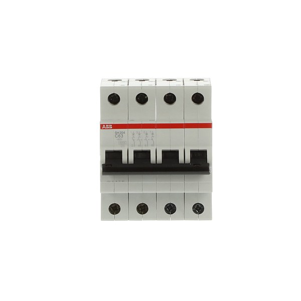 Автоматический выключатель ABB SH204-C63 2CDS214001R0634, 63 А, 4 полюса, характеристика C, 400 В
