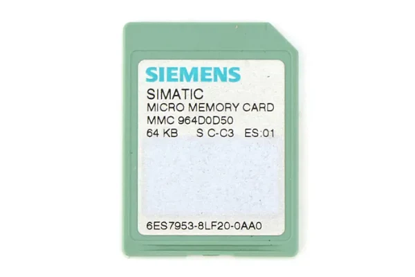 Карта памяти Siemens SIMATIC S7 6ES7953-8LF20-0AA0, 64 КБ, 3,3 В, Nflash, для S7-300/C7/ET 200