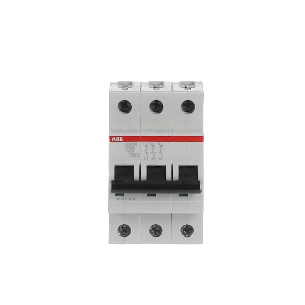 Автоматический выключатель ABB S203M-D32 2TAZ117300R0321, 32 А, 3 полюса, характеристика D, 400 В