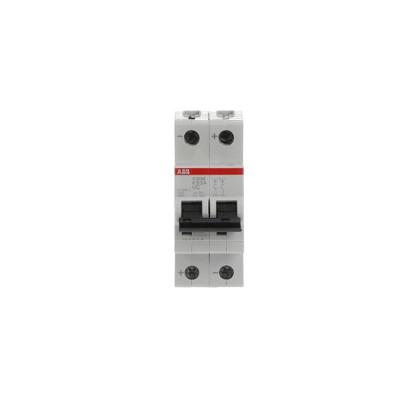 Автоматический выключатель ABB S202M-K63UC 2CDS272061R0607, 63 А, 2 полюса, характеристика K, 220 В DC
