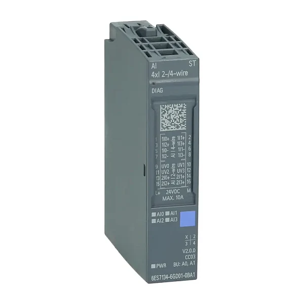Модуль аналогового ввода Siemens 6ES7134-6GD01-0BA1, SIMATIC ET 200SP, 2 канала, 4-20 мА, 16 бит