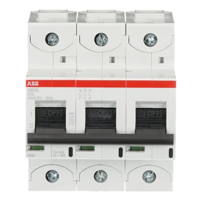 Автоматический выключатель ABB S803S-C16 2CCS863001R0164, 16 А, 3 полюса, характеристика C, 400 В