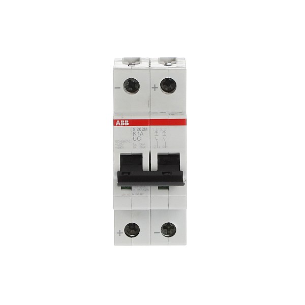 Автоматический выключатель ABB S202M-K1UC 2CDS272061R0217, 1 А, 2 полюса, характеристика K, 230 В