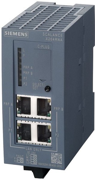 Промышленный коммутатор Siemens SCALANCE X204RNA 6GK5204-0BA00-2MB2, управляемый, 4 порта RJ45 100 Мбит/с, питание 24 В DC