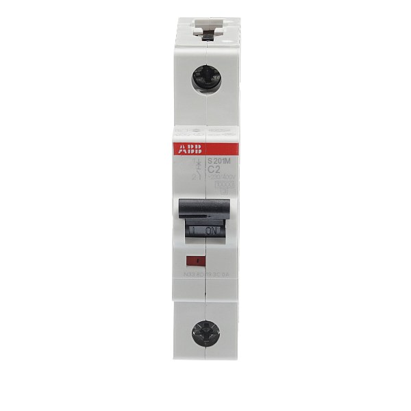 Автоматический выключатель ABB S201M-C2 2CDS271001R0024, 2 А, 1 полюс, характеристика C, 230 В