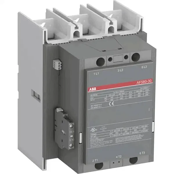 Контактор ABB AF580-30-11 1SFL617001R7011, 3-полюсный, номинальный ток 580 А, катушка 100–250 В AC/DC.