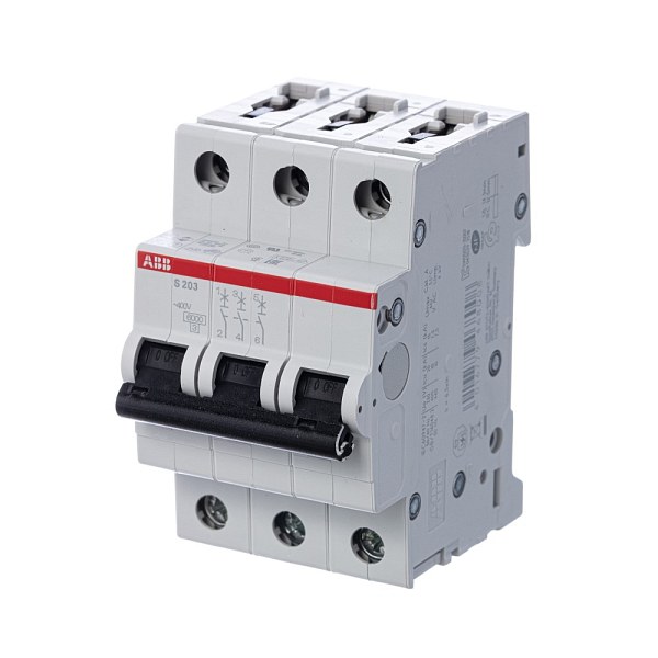 Автоматический выключатель ABB S203-D20 2CDS253001R0201, 20 А, 3 полюса, характеристика D, 400 В