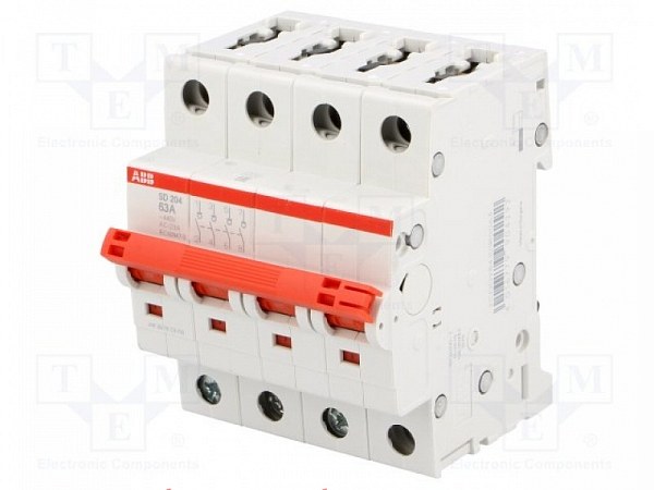 Рубильник модульный ABB SD204/50 2CDD284101R0050, 50 А, 4 полюса
