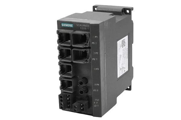 Промышленный коммутатор Siemens SCALANCE X206-1LD 6GK5206-1BC10-2AA3, управляемый, 6 портов 10/100 Мбит/с RJ45, 1 порт 100 Мбит/с одномодовый BFOC