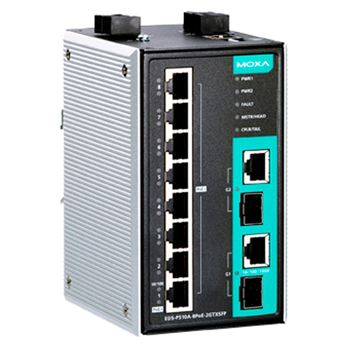 Промышленный коммутатор Moxa EDS-P510A EDS-P510A-8PoE-2GTXSFP-T