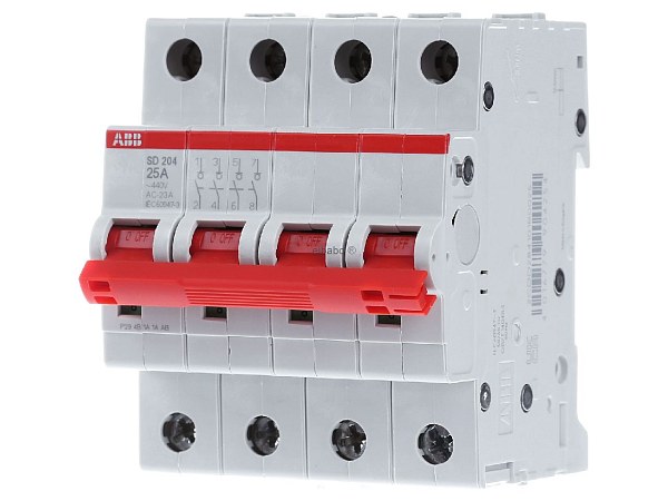 Рубильник модульный ABB SD204/25 2CDD284101R0025, 25 А, 4 полюса