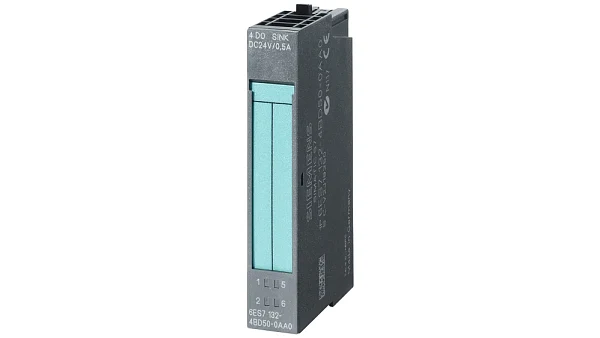 Модуль дискретного вывода Siemens SIMATIC DP 6ES7132-4BD32-0AA0, 4 выхода 24 В DC/2 А, ширина 15 мм