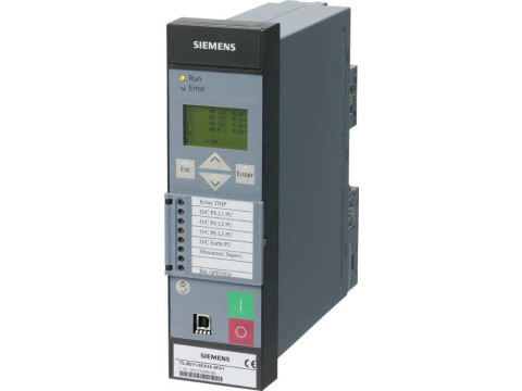 Реле защиты распределительных сетей Siemens SIPROTEC Compact 7SJ8021-1EB80-0AB0, поддержка протоколов IEC 61850, IEC 60255, MODBUS RTU/ASCII