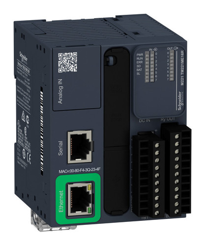 Модульный базовый блок Schneider Electric Modicon M221 TM221ME16R, 16 дискретных входов/выходов, 8 входов, 8 релейных выходов, Ethernet