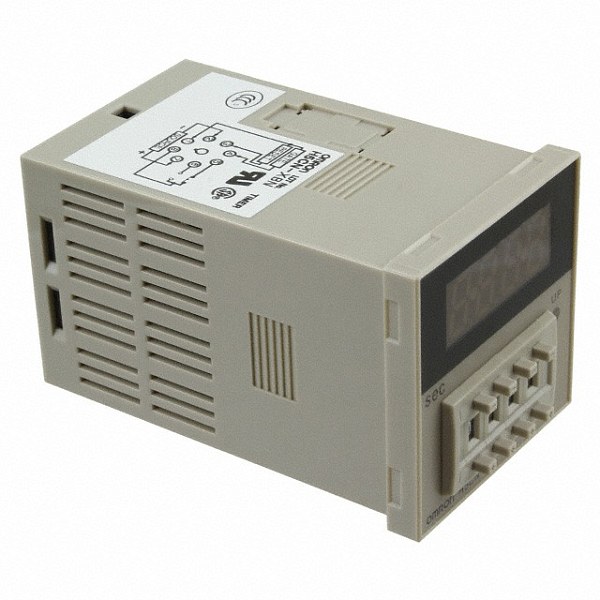 Реле времени Omron H5CN-XBN DC12-48, цифровое, светодиодный дисплей, напряжение питания 12–48 В DC.