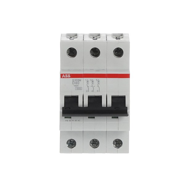 Автоматический выключатель ABB S203M-D40 2CDS273001R0401, 40 А, 3 полюса, характеристика D, 400 В