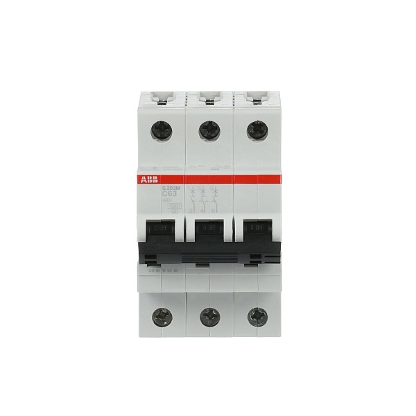 Автоматический выключатель ABB S203M-C63 2CDS273001R0634, 63 А, 3 полюса, характеристика C, 400 В