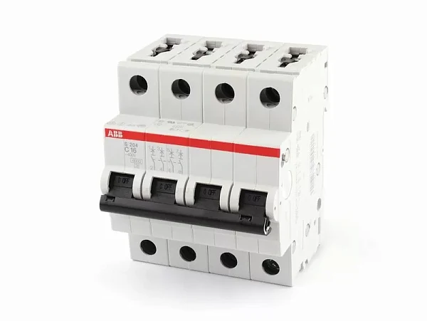 Автоматический выключатель ABB S204-C6 2TAZ116400R0064, 6 А, 4 полюса, характеристика C, 400 В