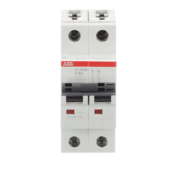 Автоматический выключатель ABB ST202M-K8 2CDS272334R0407, 8 А, 2 полюса, характеристика K, 230 В