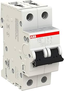 Автоматический выключатель ABB S202M-C50 2TAZ117200R0504, 50 А, 2 полюса, характеристика C, 400 В