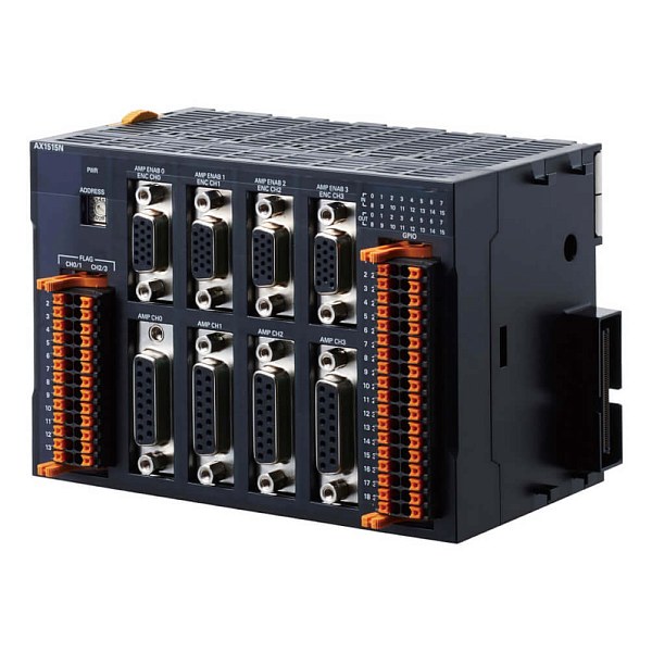 Модуль интерфейса осей Omron CK3W-AX1515P, 4 канала, аналоговый выход True DAC, поддержка цифровых квадратурных и серийных энкодеров, PNP-выход