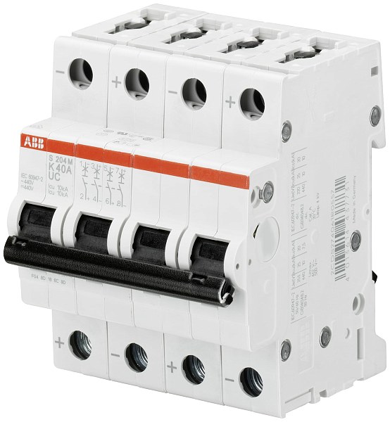 Автоматический выключатель ABB S204M-Z2UC 2CDS274061R0278, 2 А, 4 полюса, характеристика Z, 220 В DC