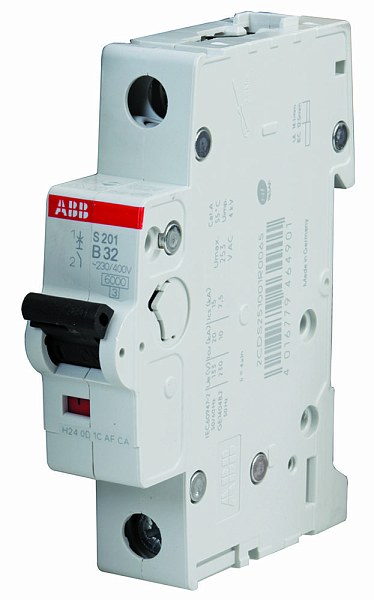 Автоматический выключатель ABB S201-B32 2CDS251001R0325, 1-полюсный, 32 А, характеристика B