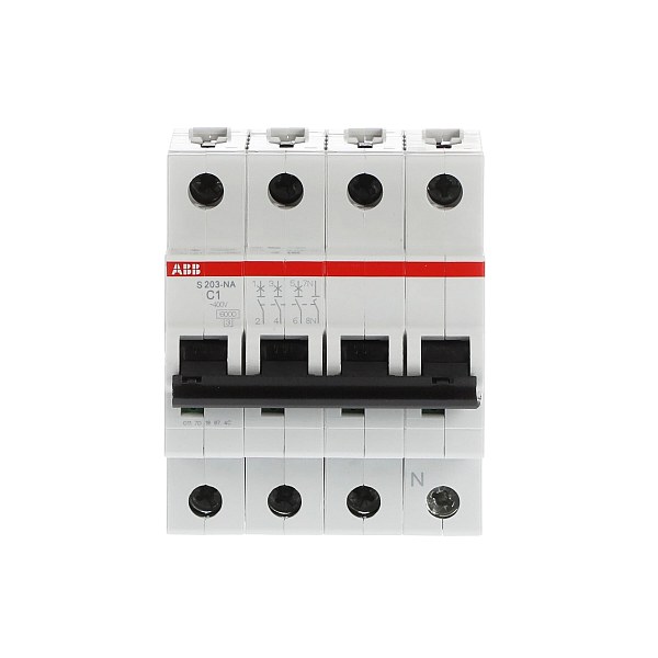 Автоматический выключатель ABB S203-C1NA 2CDS253103R0014, 1 А, 3 полюса, характеристика C, 400 В