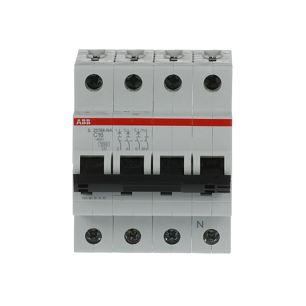 Автоматический выключатель ABB S203M-C16NA 2CDS273103R0164, 16 А, 3 полюса, характеристика C, 400 В