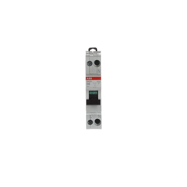 Автоматический выключатель ABB SN201-D6 2CSS255101R0061, 6 А, 1 полюс, характеристика D, 230 В