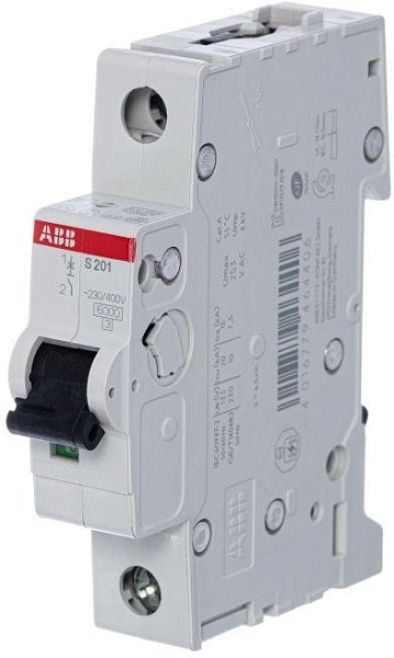 Автоматический выключатель ABB S201-C25 2CDS251001R0254, 25A, 6 кА, 1-полюсный, характеристика C