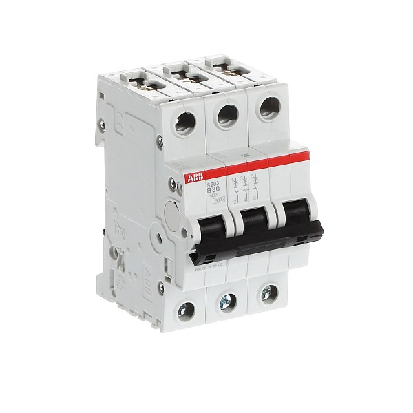 Автоматический выключатель ABB S203-B80 2CDS253001R0805, 80 А, 3 полюса, характеристика B, 400 В
