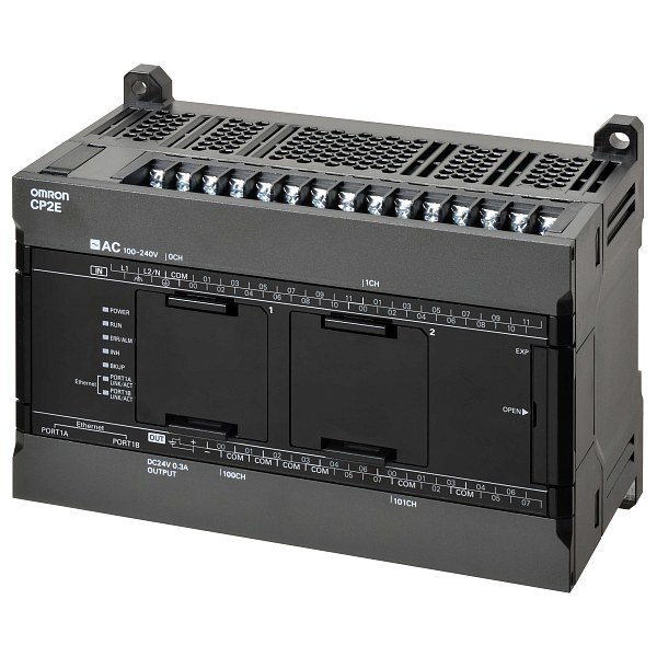 Программируемый логический контроллер Omron CP2E-N40DT1-D, 24 входа, 16 транзисторных выхода, RS-232C, RS-485, Ethernet