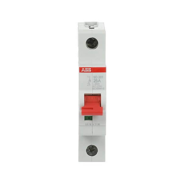 Рубильник модульный ABB SD201/25 2CDD281101R0025, 25 А, 1 полюс