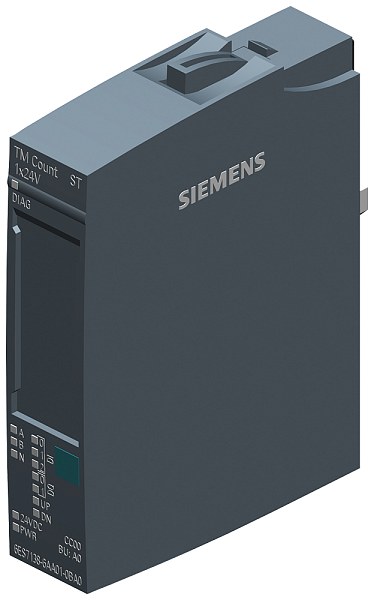 Модуль счёта Siemens 6ES7138-6AA01-0BA0, SIMATIC ET 200SP TM Count 1x24V, 1 канал для 24 В инкрементного или импульсного энкодера, 3 дискретных входа, 2 дискретных выхода