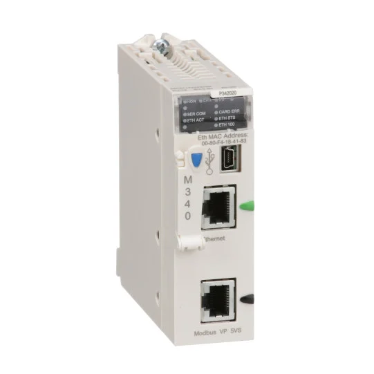 Контроллер Schneider Electric Modicon M340 BMXP342020, процессорный модуль с поддержкой Modbus и Ethernet, 36 каналов