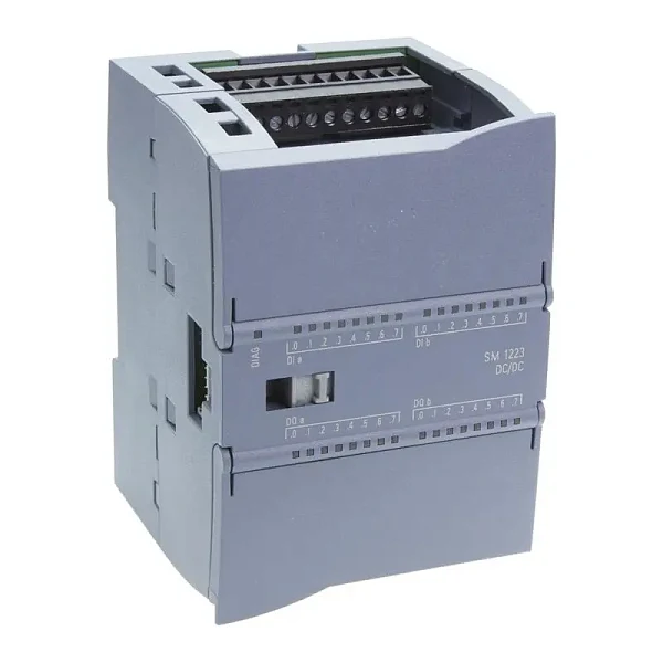 Модуль дискретного ввода-вывода Siemens SIMATIC S7-1200 6ES7223-1BL32-0XB0, 16 входов (24 В DC, SINK/SOURCE), 16 транзисторных выходов (24 В DC, 0,5 А)