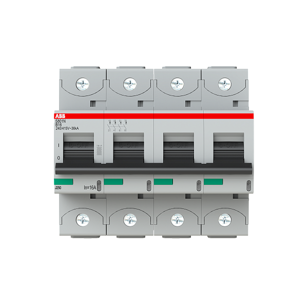 Автоматический выключатель ABB S804N-B16 2CCS894001R0165, 16 А, 4 полюса, характеристика B, 400 В