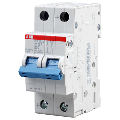 Автоматический выключатель ABB SF202M-C32DC 2TAZ166200R0324, 32 А, 2 полюса, характеристика C, 220 В DC