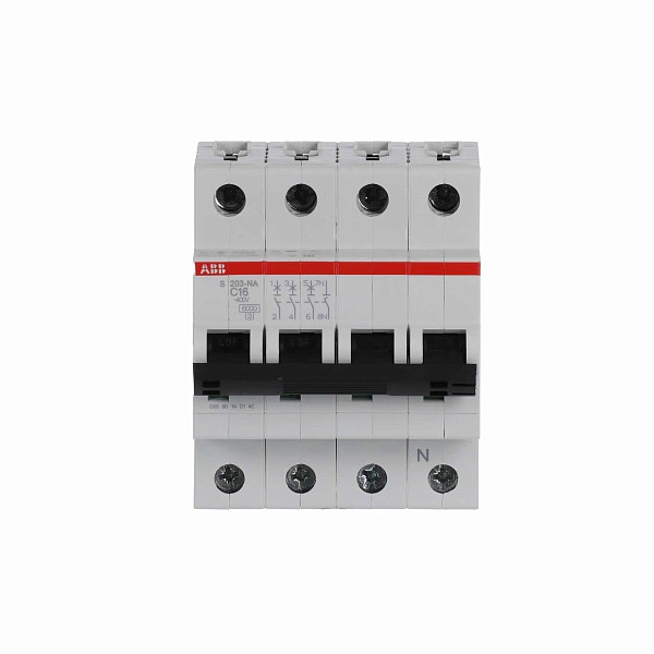Автоматический выключатель ABB S203-C16NA 2CDS253103R0164, 16 А, 3 полюса, характеристика C, 400 В