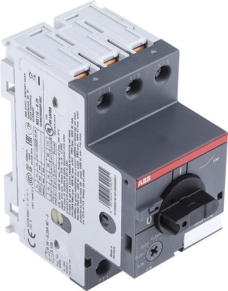 Автоматический выключатель для защиты двигателя ABB MS116-0.25 1SAM250000R1002, 0.25 A, 690 V