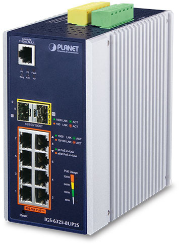 Промышленный коммутатор Planet IGS-6325-8UP2S