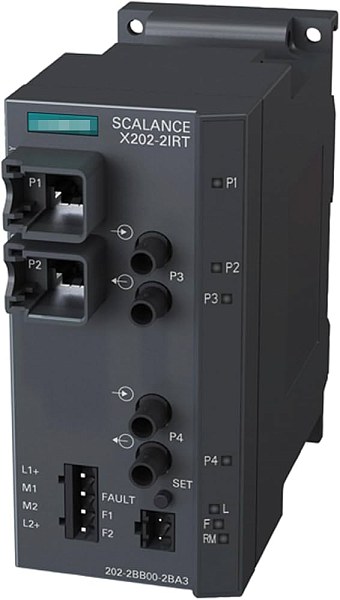 Промышленный коммутатор Siemens SCALANCE X204IRT 6GK5204-0BA00-2BA3, управляемый, 4 порта 10/100 Мбит/с RJ45, поддержка PROFINET IO и IRT