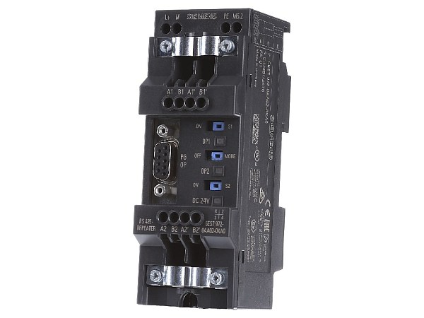 Повторитель Siemens 6ES7972-0AA02-0XA0, SIMATIC DP, для PROFIBUS/MPI, до 31 узла, скорость до 12 Мбит/с
